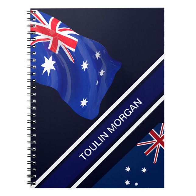 Personalised  Australia Flag  Notebook (Front)