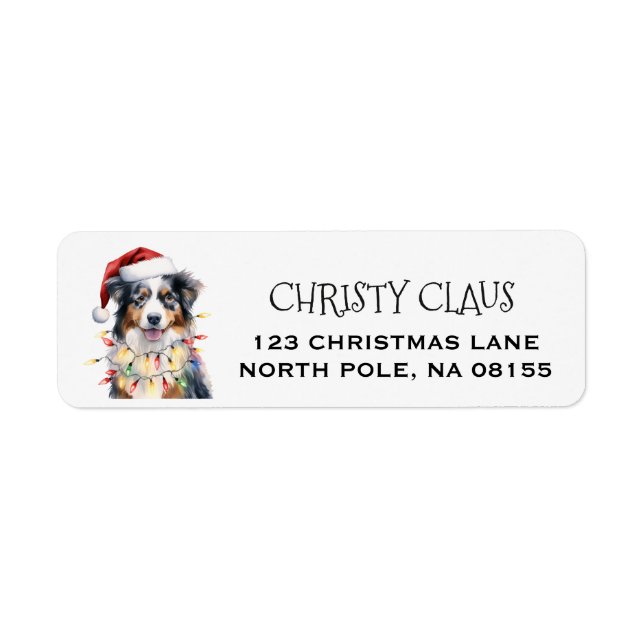 Personalised Australian Shepherd Christmas  (Front)