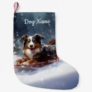 Personalised Australian Shepherd Christmas Small Christmas Stocking