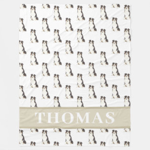 Personalised Australian Shepherd Fleece Blanket