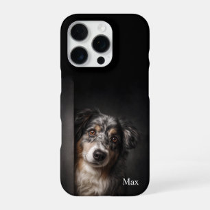 Personalised Australian Shepherd Portrait iPhone C 16 Pro Case