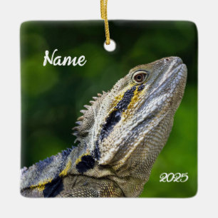 Personalised Australian Water Dragon Ceramic Ornament