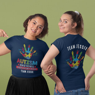 Personalised Autism Awareness Educate Advocate Tri-Blend Shirt