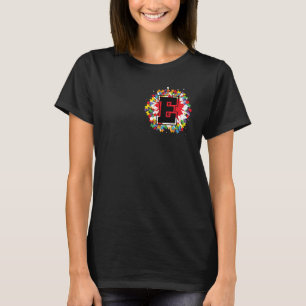 Personalised Autism Awareness Initial E Letter Mon T-Shirt