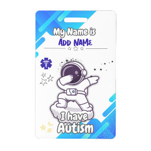 Personalised Autism ID Card – Emergency Alert  Badge