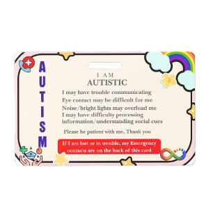 Personalised Autism ID Card – Emergency Alert Badge