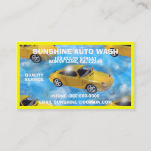 Personalised Auto Wash Business Cards