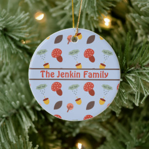 Personalised Autumn Ceramic Tree Decoration