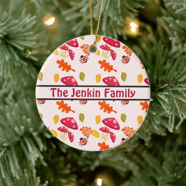 Personalised Autumn  Ceramic Tree Decoration (Tree)