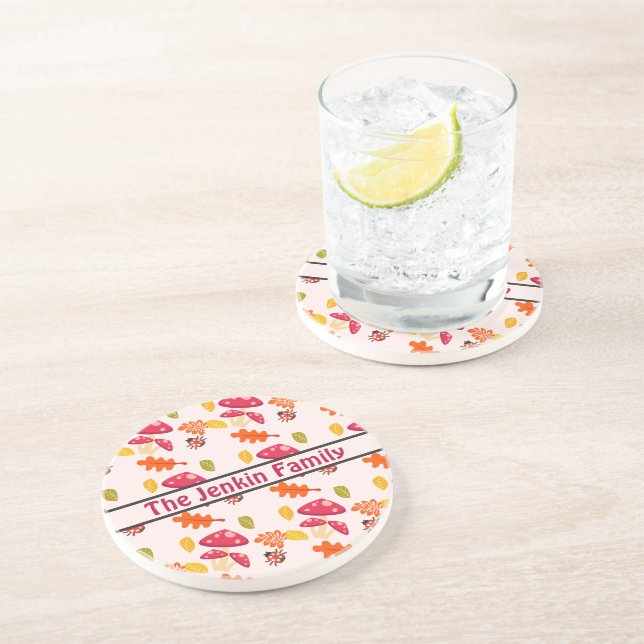 Personalised Autumn Coaster (Side)