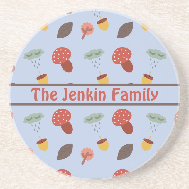 Personalised Autumn Coaster (Front)