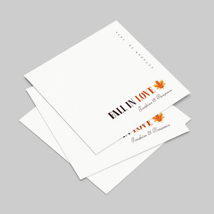 Personalised Autumn Elegance Wedding Napkins