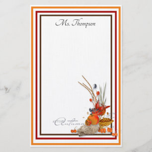 Personalised Autumn Harvest Stationery