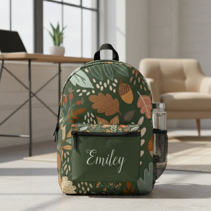 Personalised Autumn Leaves Backpack – Custom Name 