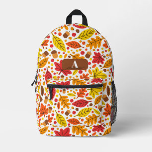Personalised Autumn Leaves Kids Printed Backpack