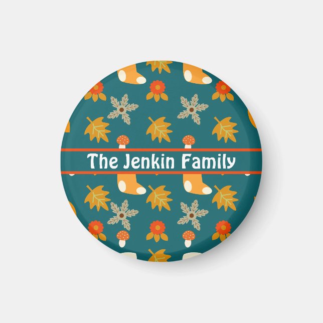 Personalised Autumn Magnet (Front)