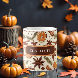 Personalised Autumn Spice Mug with Name