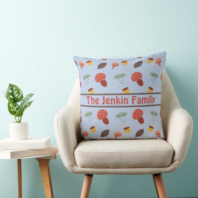 Personalised Autumn Throw Pillow (Chair)