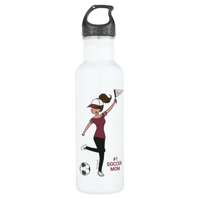 Personalised Avatar #1 Soccer Fan 710 Ml Water Bottle (Front)