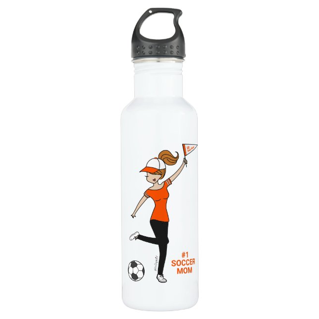 Personalised Avatar #1 Soccer Fan 710 Ml Water Bottle (Front)
