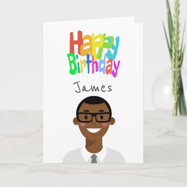 Personalised Avatar Birthday Card (Front)
