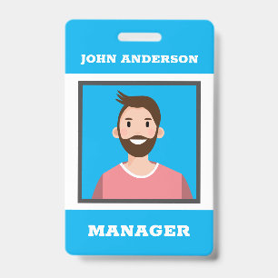 Personalised Avatar name tag with editable colours ID Badge
