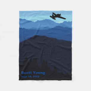 Personalised Aviation Blanket over Mountains