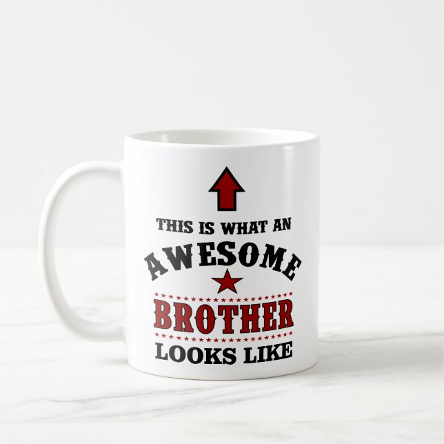 Personalised Awesome Brother Gift Coffee Mug (Left)