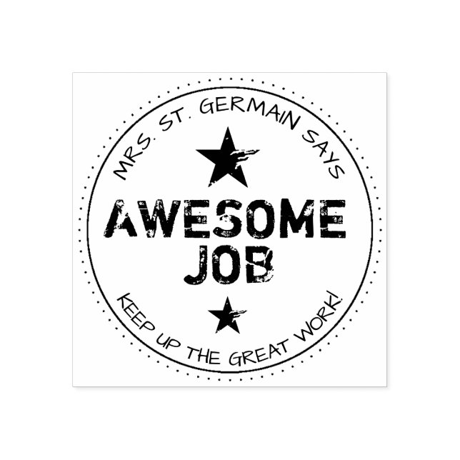 Personalised Awesome Job Rubber Stamp (Imprint)