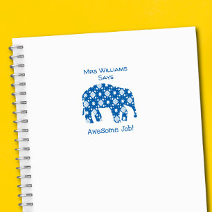 Personalised Awesome Job Teacher Stamp Elephant