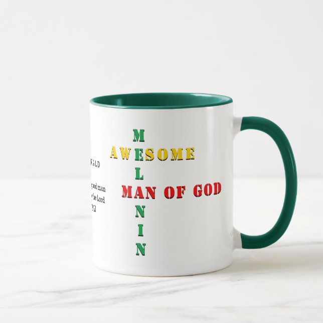 Personalised Awesome Melanin MAN OF GOD Mug (Right)