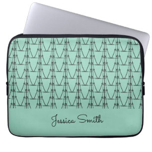 Personalised, Awesome Silhouette Coconut Trees Laptop Sleeve