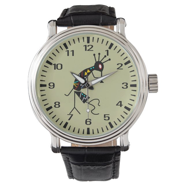 Personalised Aztec Southwest Tribal Kokopelli Watch (Front)