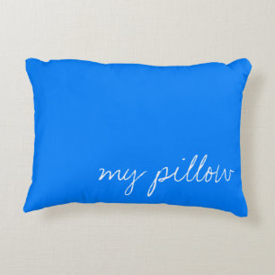 Personalised Azure Blue Decorative Cushion