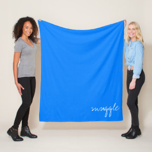 Personalised Azure Blue Fleece Blanket