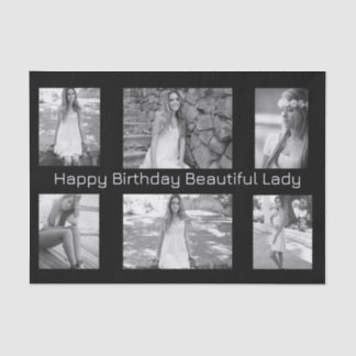 Personalised B&W Photos & Text Multi Occasion  Tissue Paper