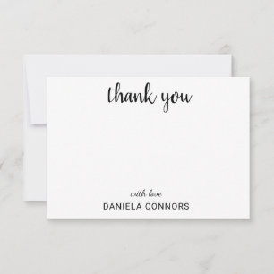 Personalised B&W Thank You Card