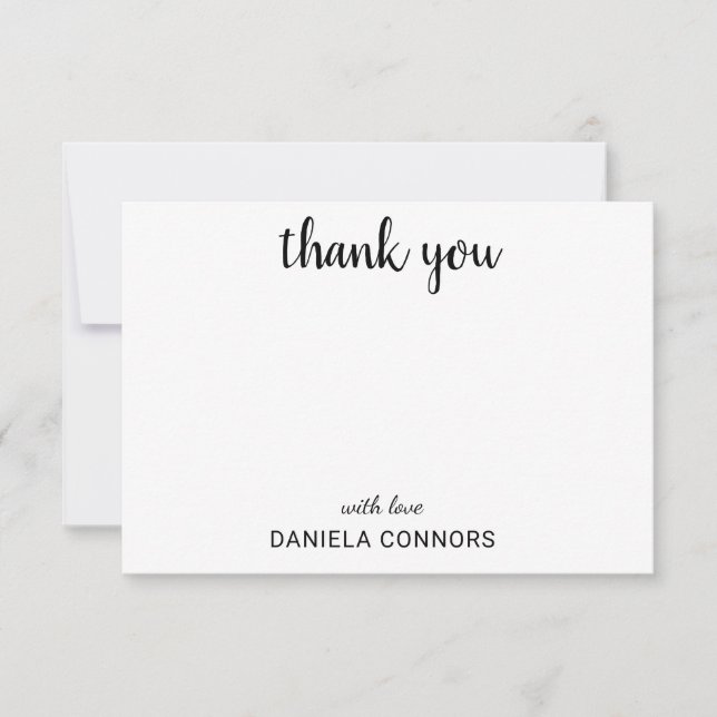 Personalised B&W Thank You Card (Front)