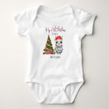 Personalised baby alpaca llama First Christmas