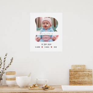 Personalised Baby Alphabet Letter - B - Poster