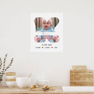 Personalised Baby Alphabet Letter - K - Poster