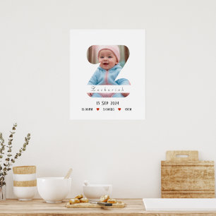 Personalised Baby Alphabet Letter - Z - Poster
