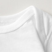 Personalised Baby Announcement With Name Baby Bodysuit (Detail - Neck (in White))