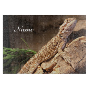 Personalised Baby Bearded Dragon Lizard Cutting Board