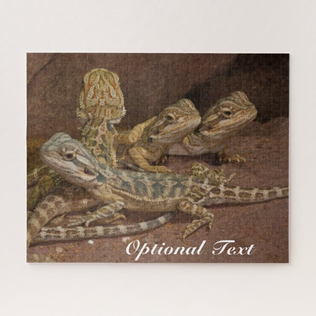 Personalised Baby Bearded Dragon Lizard Jigsaw Puz Jigsaw Puzzle (Horizontal)