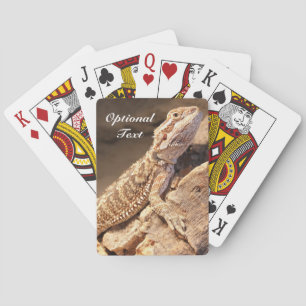 Personalised Baby Bearded Dragon Lizard Playing Cards