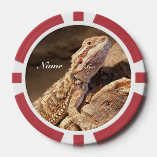 Personalised Baby Bearded Dragon Lizard Poker Chips