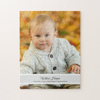 Personalised Baby Birth announcement Jigsaw Puzzle