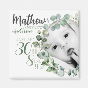 Personalised Baby Birth Announcement Magnet