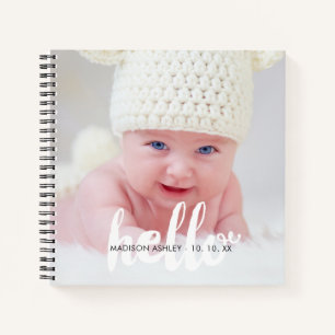 Personalised Baby Birth Announcement Photo Notebook